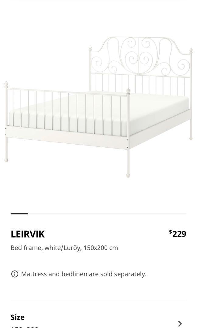 Used Ikea Queen Size Leirvik With, Leirvik Queen Bed Frame