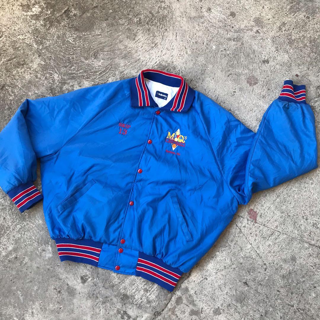 VINTAGE SOFTBALL VARSITY JACKET by HOLLOWAY XXL MENS 29 x 27.5