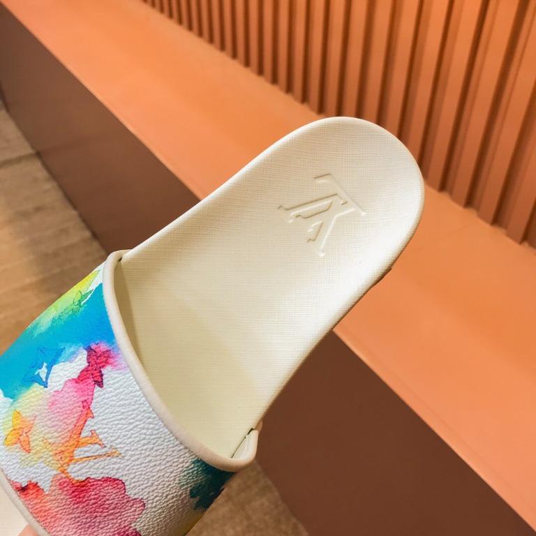 Louis Vuitton 2021 Monogram Watercolor Waterfront Slides - Pink