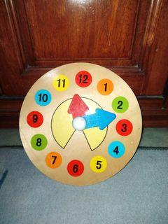 Wooden Colourful Clock