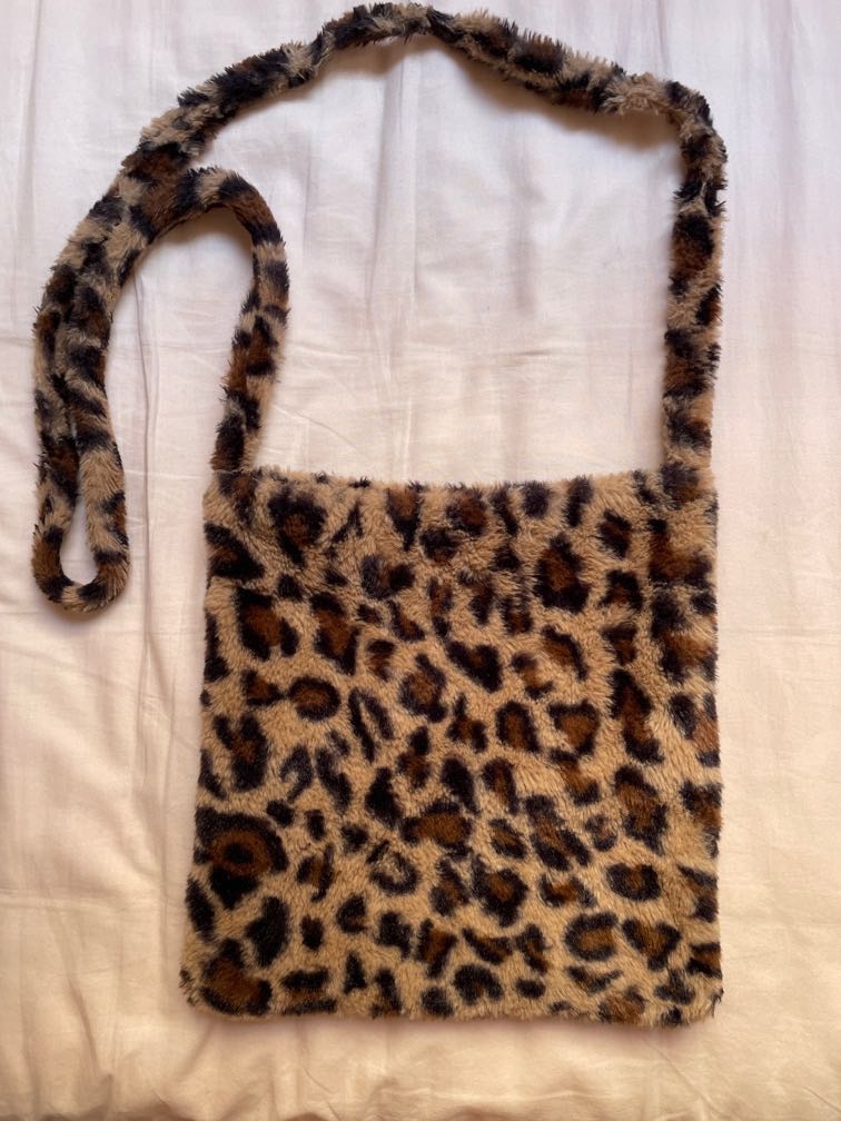 leopard fur bag