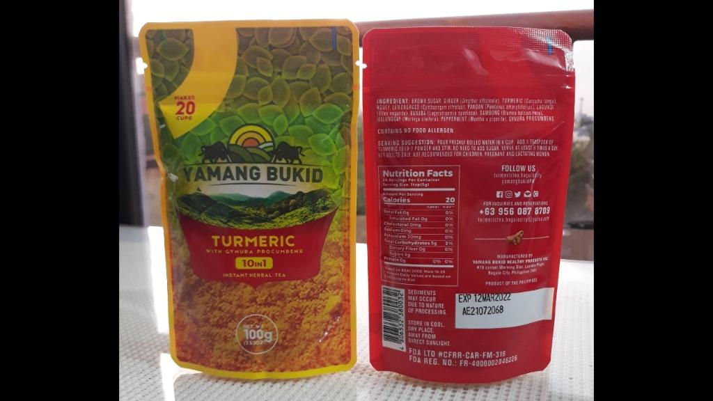 Yamang Bukid 10in1 Turmeric Tea 400g, Health & Nutrition, Health