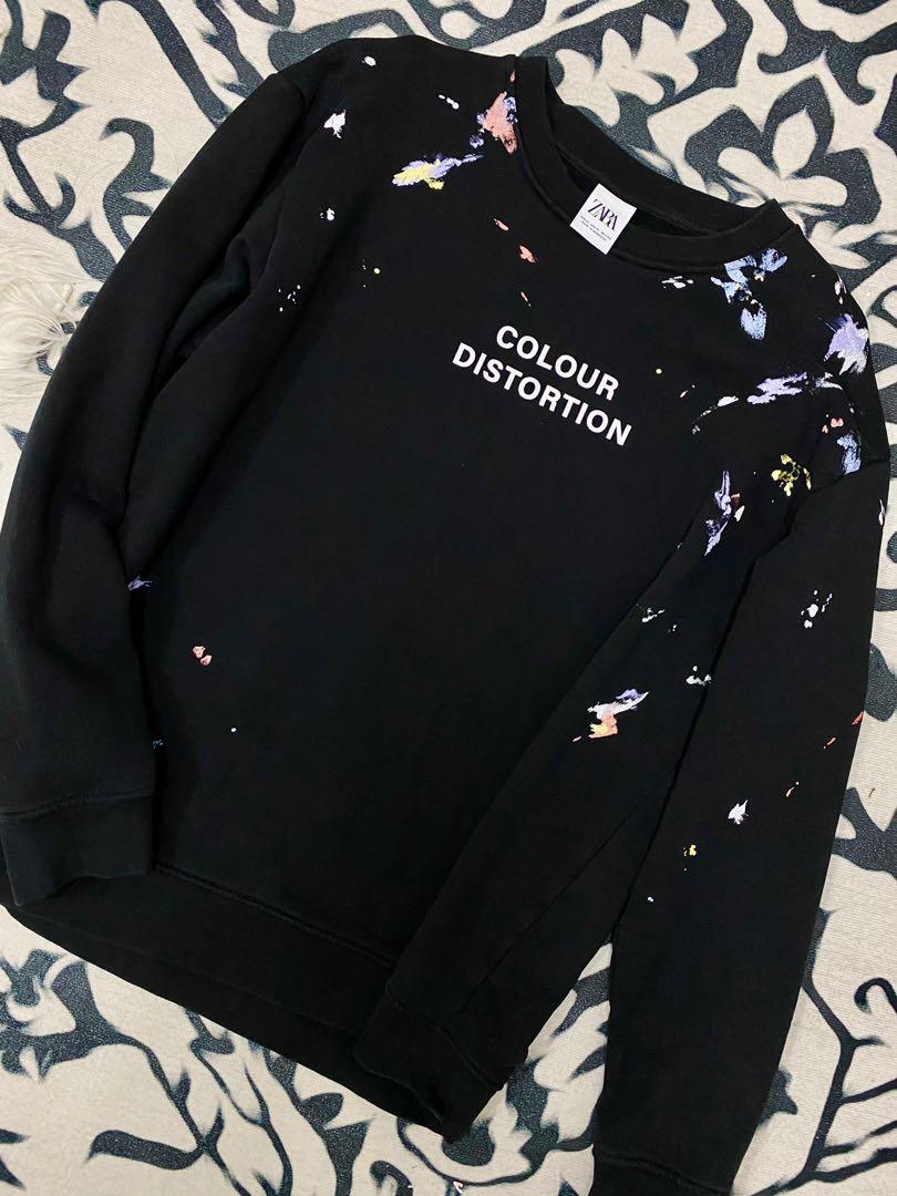 Color shop distortion sweatshirt