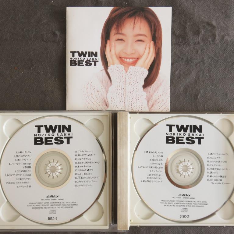 酒井法子noriko sakai - TWiN BEST 厚盒精選CD2枚組(95年Victor 日本版 