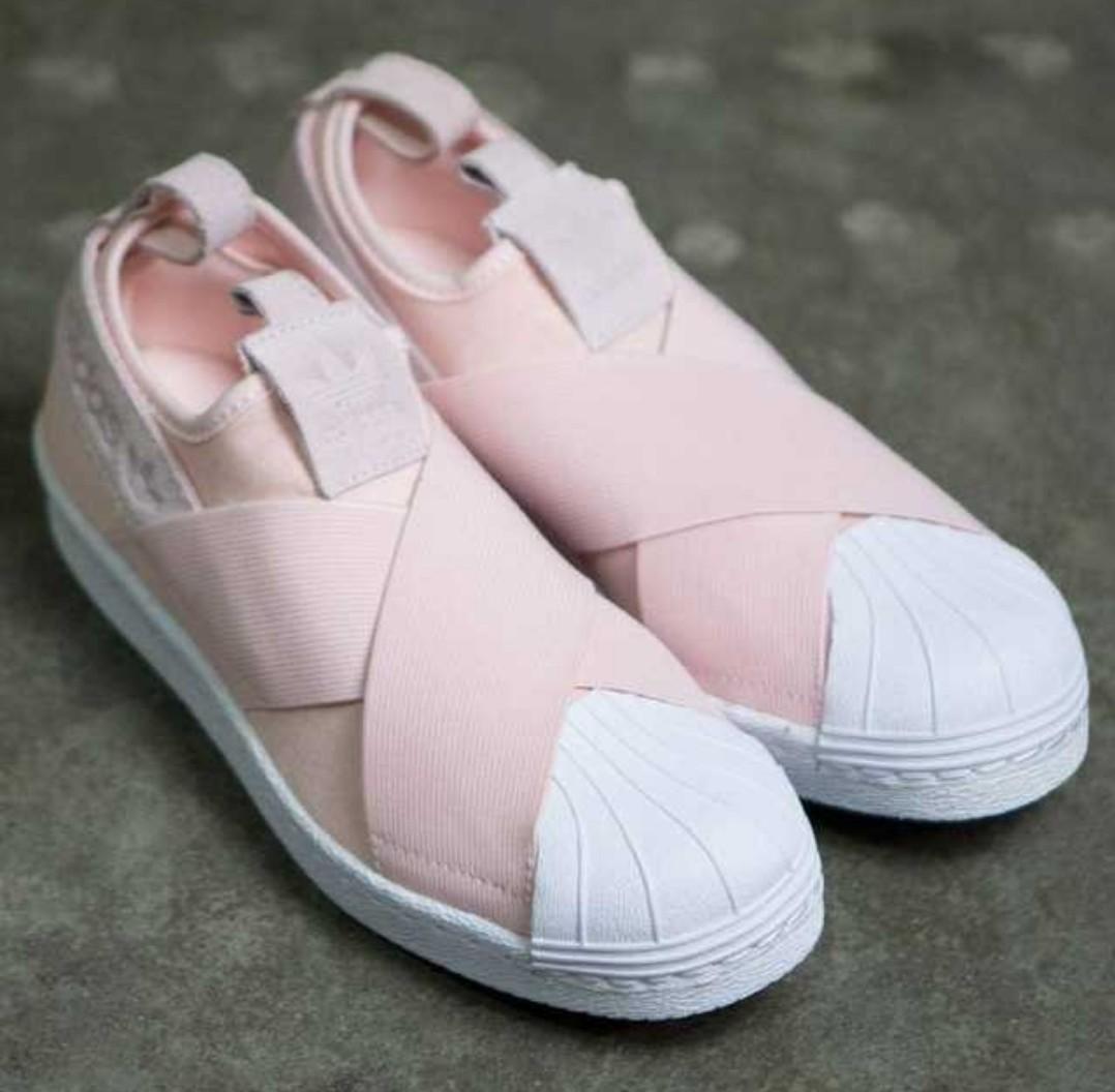 adidas superstar slip-on shoes women's pink