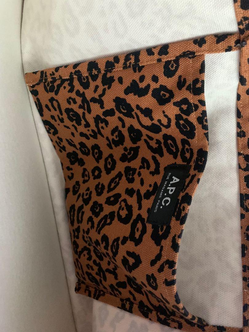 APC leopard print tote bag