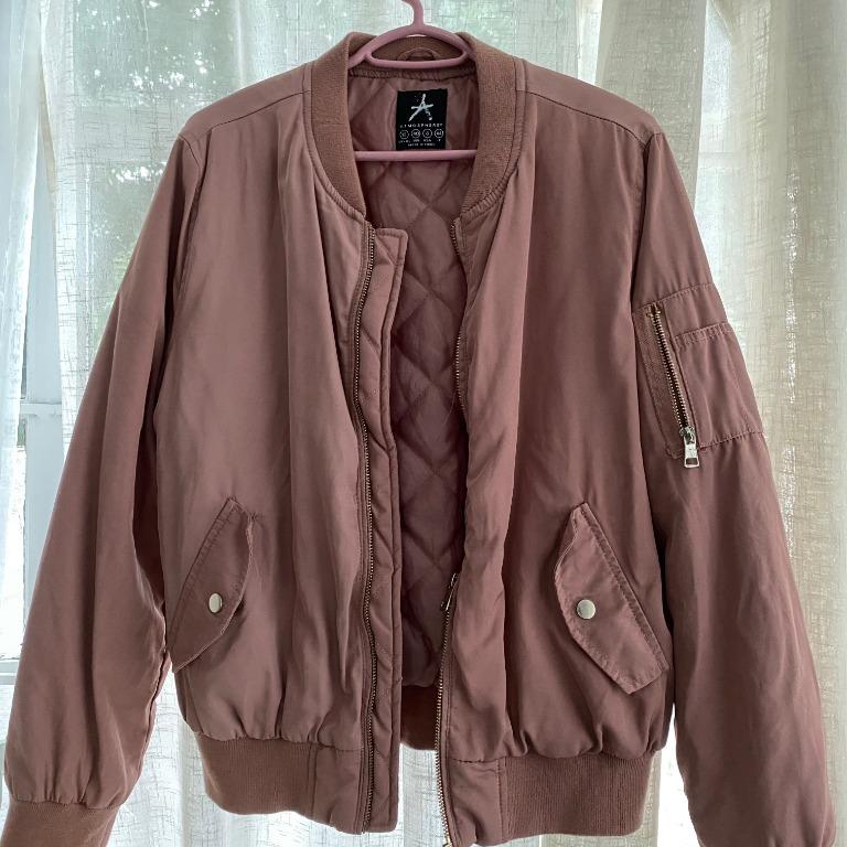 Atmosphere Pink Bomber Jacket Women s Fashion Coats Jackets and