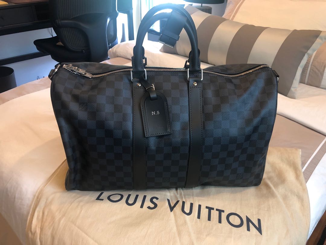 Louis Vuitton Keepall 45 Bag Monogram Blue Canvas M43855 2018