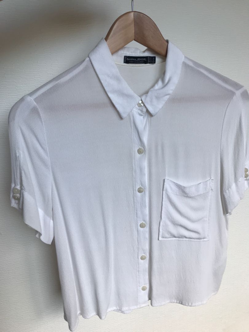 Bershka white blouse clearance