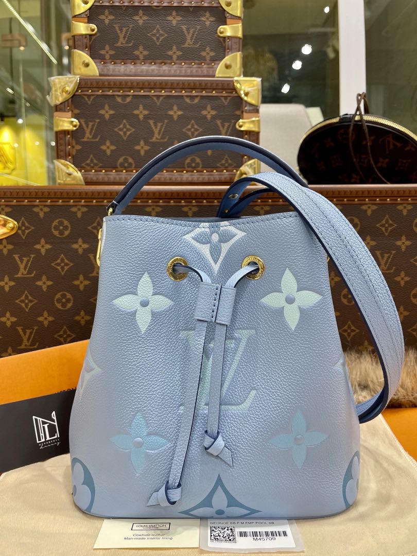 LOUIS VUITTON Monogram Neonoe MM Blue Jean 422057  FASHIONPHILE