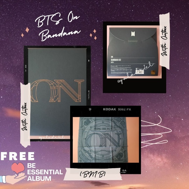 Bts On Bandana Free Be Essential Album Hobbies Toys Memorabilia Collectibles K Wave On Carousell
