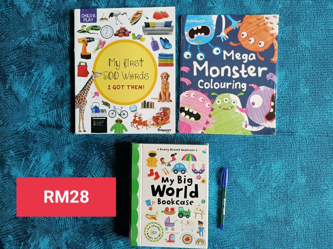 Download Bundle Deal My First 500 Words I Got Them My Big World Bookcase Early Learning Books Mega Monster Colouring Books Stationery Children S Books On Carousell