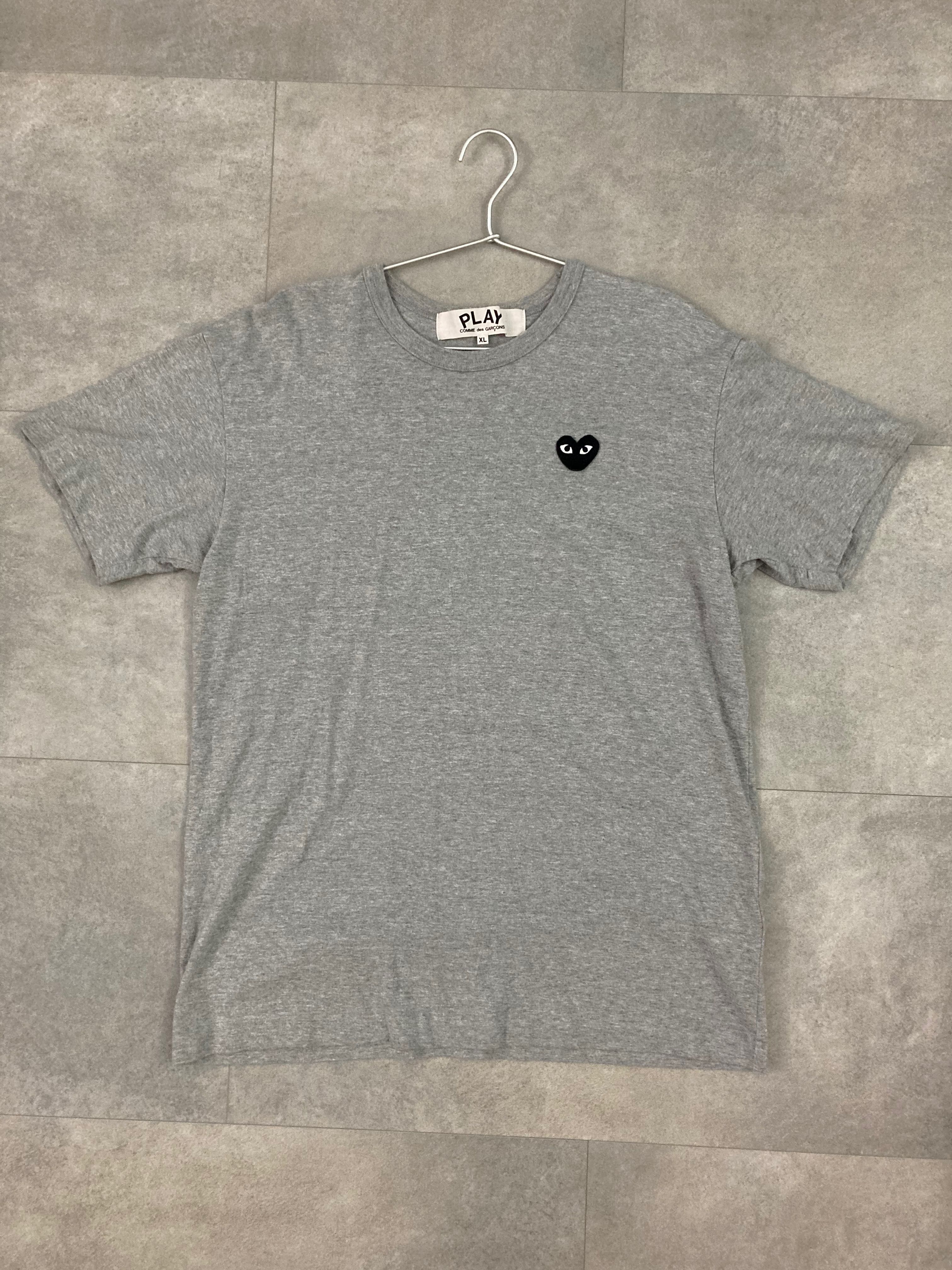 CDG grey tee t shirt Men s Fashion Tops Sets Tshirts Polo Shirts on Carousell