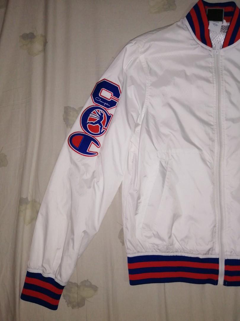 CHAMPION SATIN BASEBALL JACKET WHITE SURF THE WEB Men s Fashion