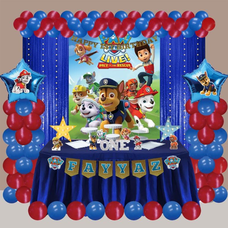 Chase Paw Patrol Theme Our Best Ing Curtain Backdrop Deluxe Party Package Hobbies Toys Stationery Craft Occasions Supplies On Carou