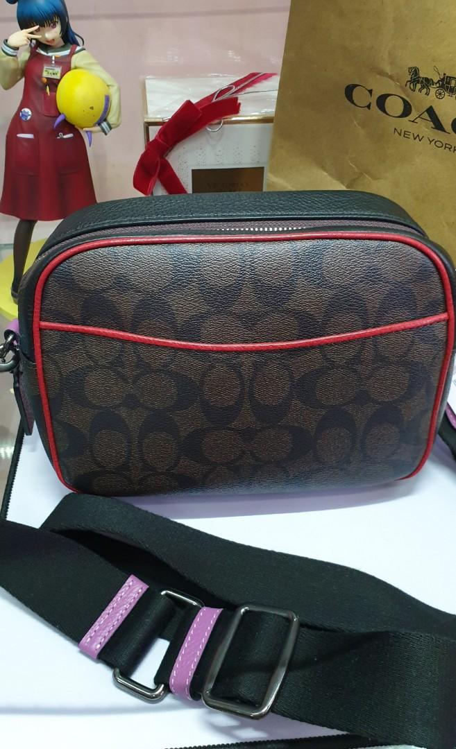 COACH Dempsey Camera Bag In Signature Canvas with Fair Isle Graphic