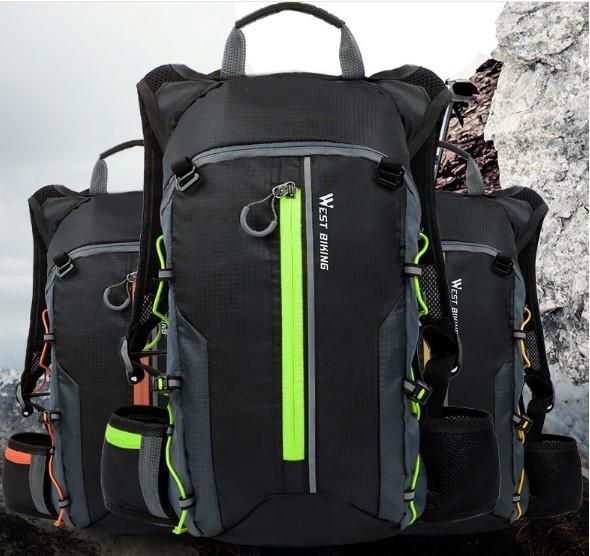 black cycling backpack