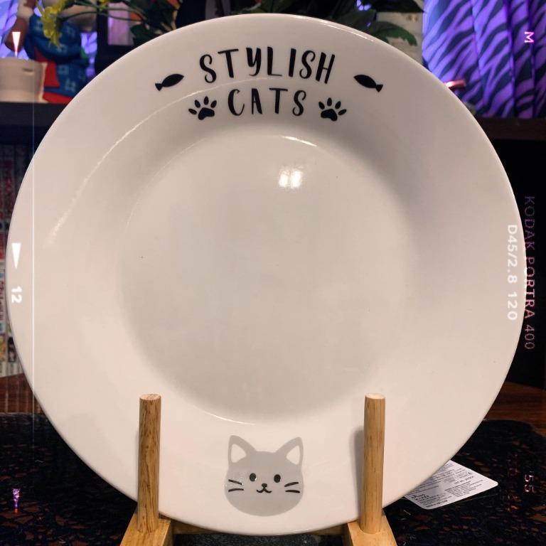 DAISO JAPAN Stylish Cat Plates Set of 3 , Furniture & Home Living