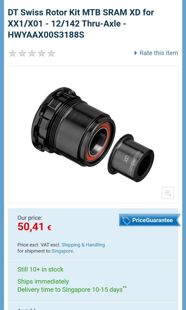 Dt swiss 370 hub Sram XDR driver 3 pawl, Sports Equipment, Bicycles