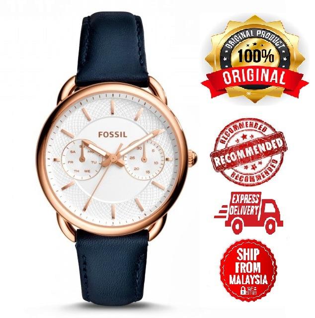 Tailor multifunction deals navy leather watch