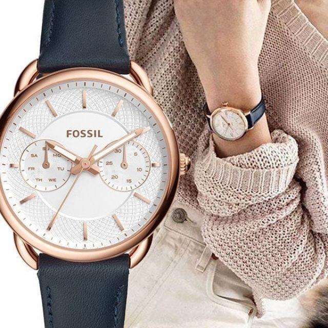 Tailor multifunction navy deals leather watch