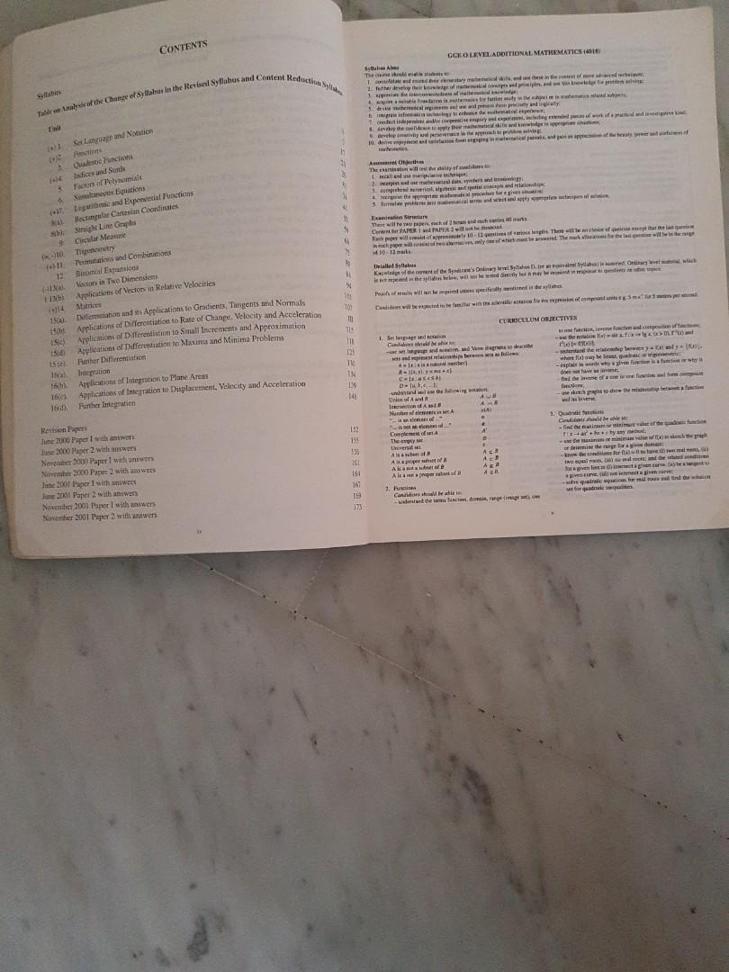Gce O Level Additional Mathematics 1988 To 2001 Hobbies Toys Books Magazines Assessment Gce O Level Additional Mathematics 1988 To 2001 Hobbies Toys Books Magazines Assessment