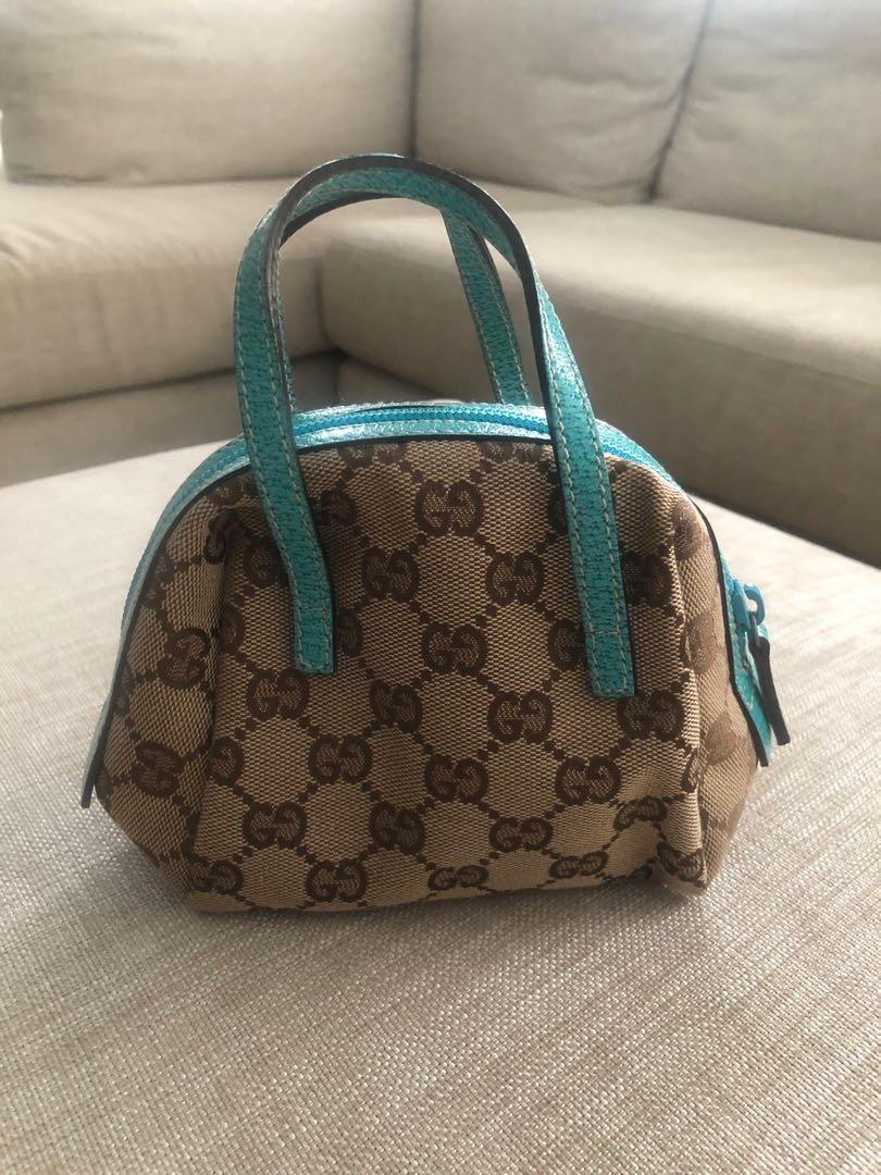 Gucci monogram mini top handle bag, Luxury, Bags & Wallets on Carousell