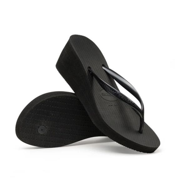 Havaianas High Fashion In Black 39 40 Women S Fashion Footwear Flipflops And Slides On Carousell