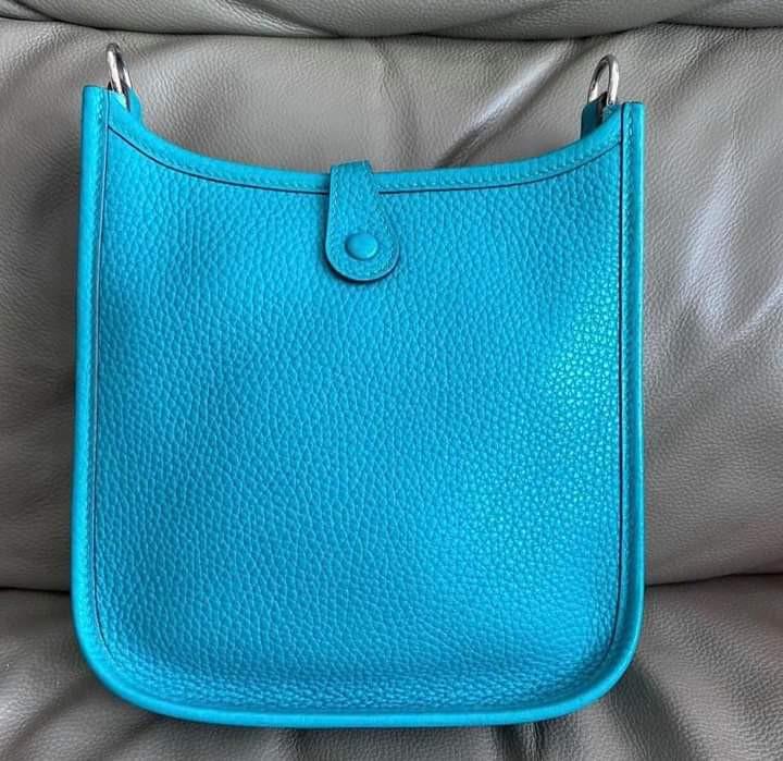 Hermes Mini Evelyne (Category: Luxury Bags & Wallets) located in Manila. Submitted by bagislifeshop (Listing ID 1089558128, Image 2). Description: 😍😀HERMES MINI EVELYNE😊😁 •Stamp X (2016) •Blue Paon •Condition: 9.5/10 •Comes in full set with photocopied receipt. Note: The bag is currently in Singapore and ready to be shipped..