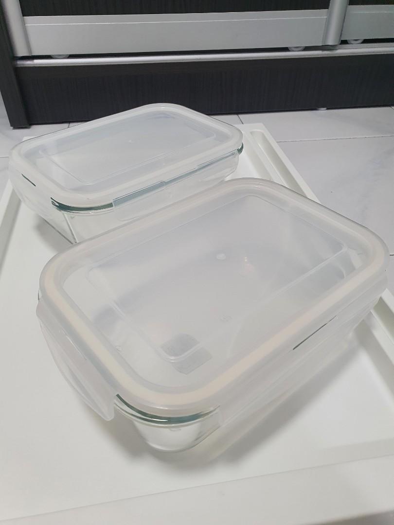 Ikea Glass Container Tupperwear Airtight, Furniture & Home Living