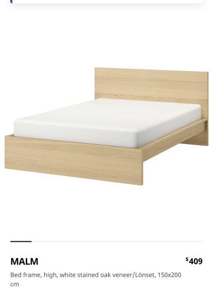 Ikea Malm Bed Frame Queen Size, High Rise Bed Frame Queen Ikea