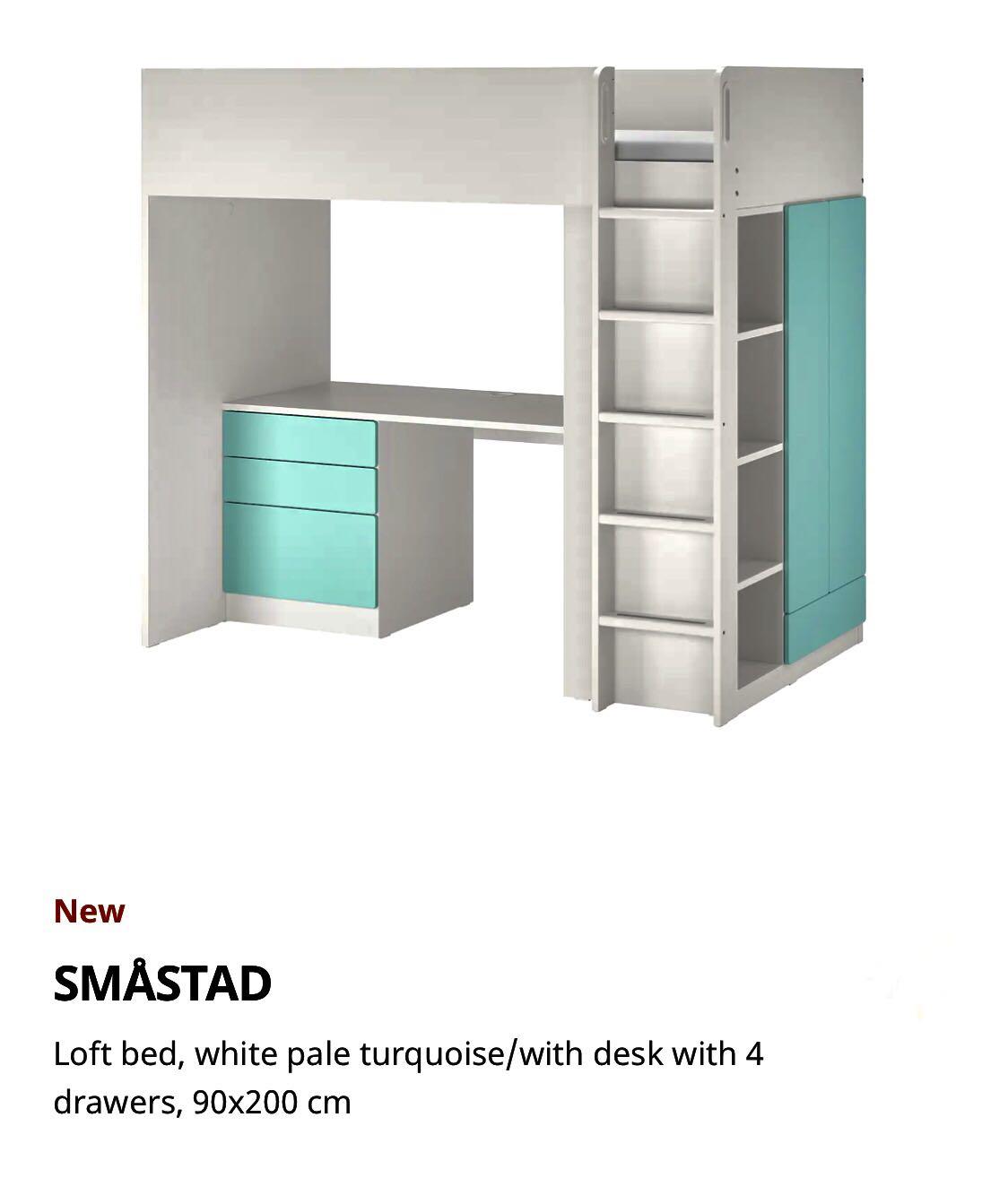 Ikea Smastad Bunk Bed With Desk Furniture Home Living Furniture Bed Frames Mattresses On Carousell