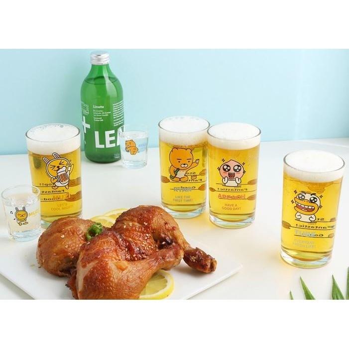 [Kakao Friends] Korean Soju and Beer (Somac) Mix Drink Glass 4p Set