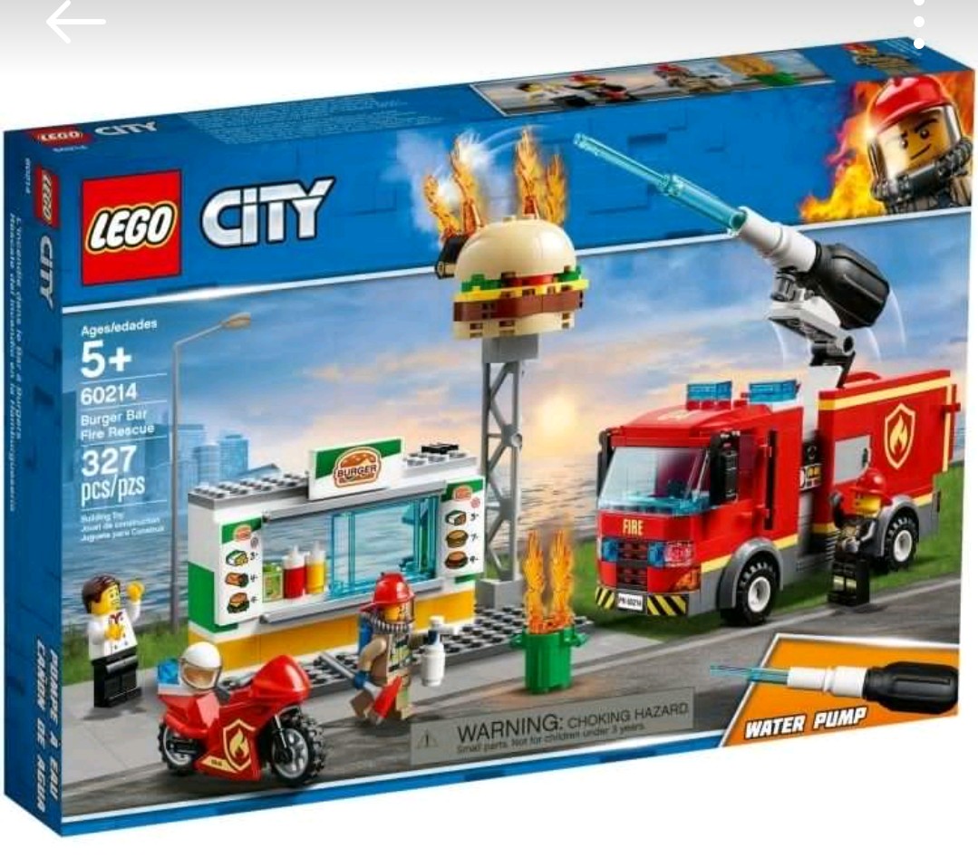 Lego 城市消防員消防車漢堡包店 玩具 遊戲類 玩具 Carousell
