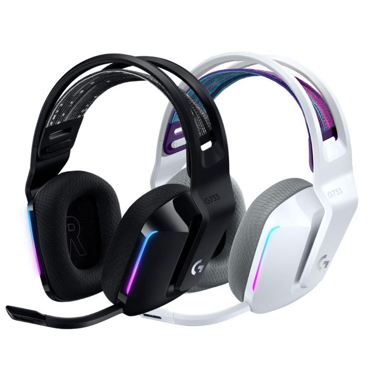  Logitech G733 LIGHTSPEED Wireless Gaming Headset with  suspension headband, LIGHTSYNC RGB, Blue VO!CE mic technology and PRO-G  audio drivers - Lilac : Everything Else