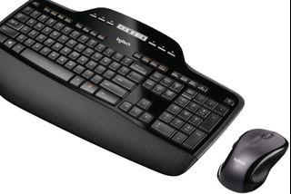 Logitech MK710 Wireless Keyboard and Mouse Combo, Built-In LCD Status Dashboard, Long Battery Life