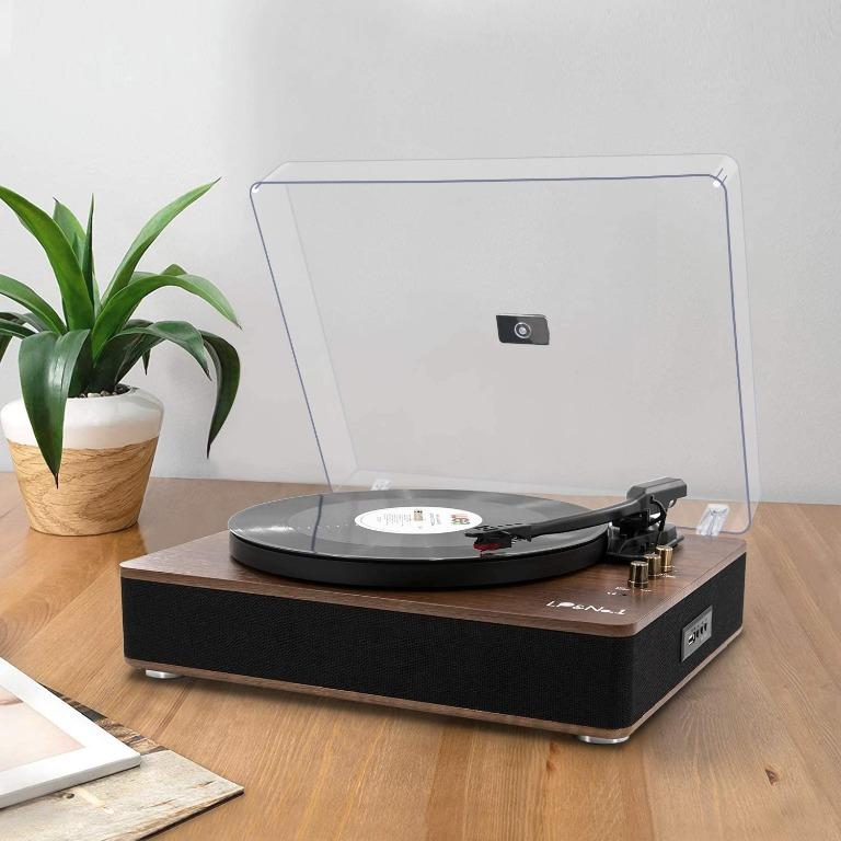 LP&NO.1 Record Player, Classic Bluetooth Turntable with USB Recording