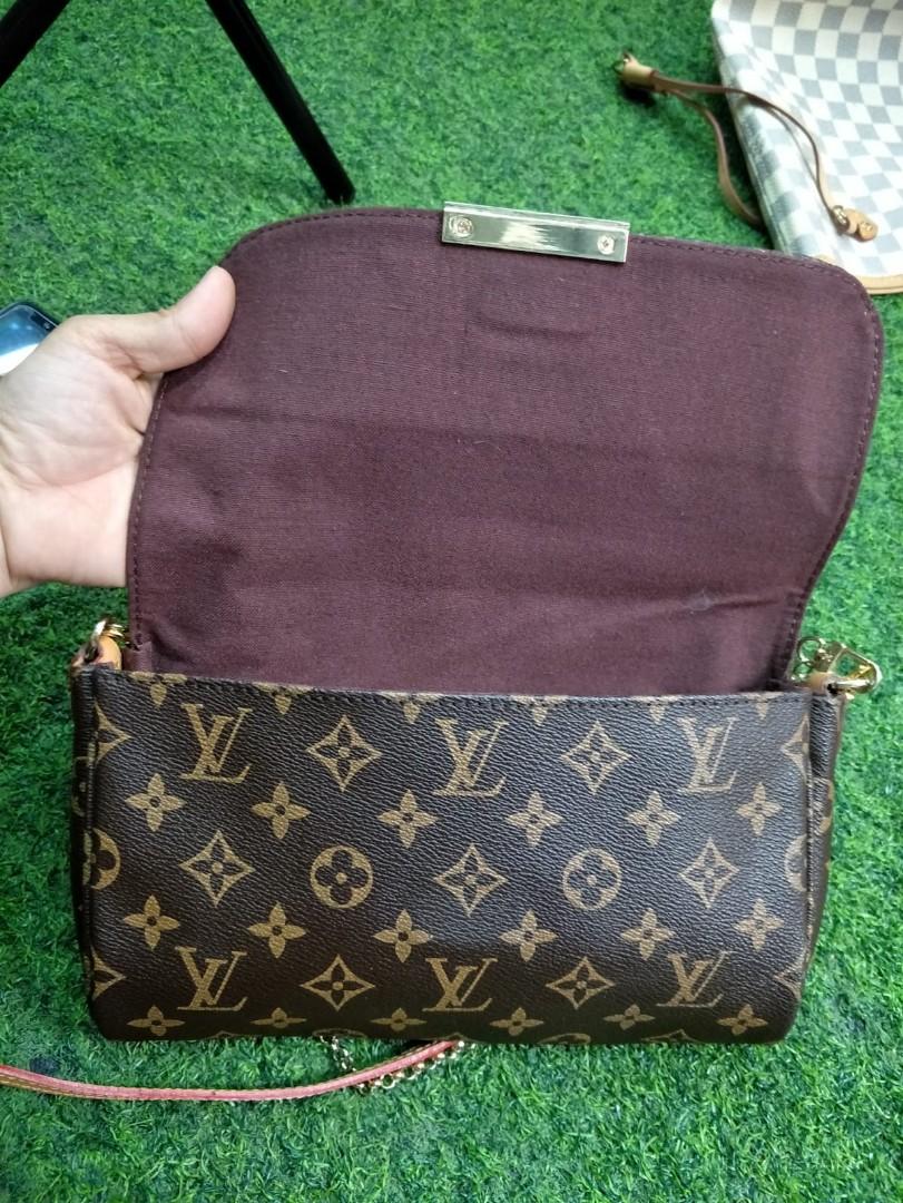 Louis+Vuitton+Favorite+Purple+Interior+Crossbody+MM+Brown+Canvas