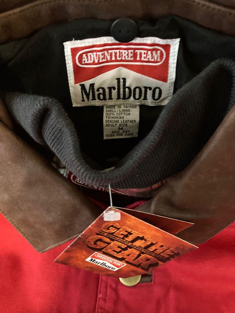 Marlboro Adventure Team Barn Coat Jacket with Leather Collar Vest