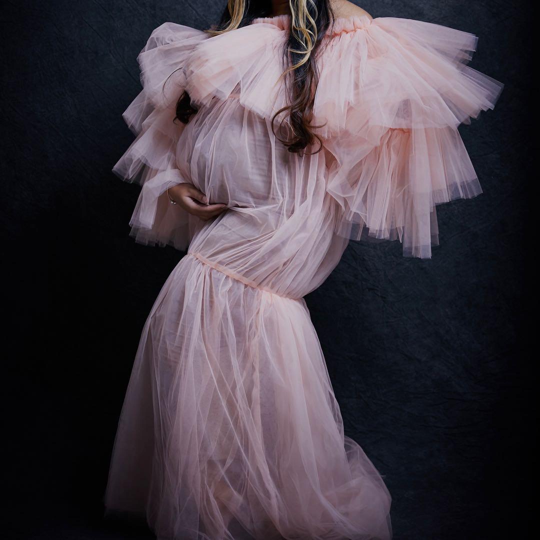 Organza maternity dress clearance