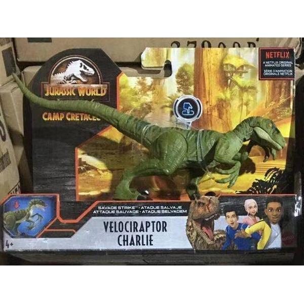 Jurassic World Savage Strike Velociraptor Blue Jumping Dinosaur Dino Rivals