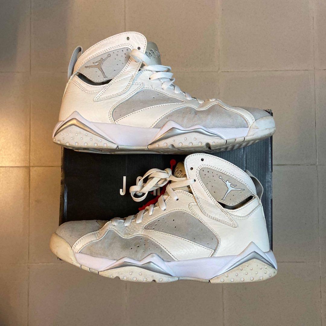 Jordan 7 new arrivals white metallic silver