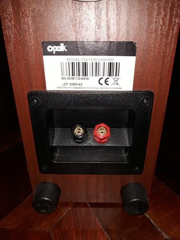 POLK AUDIO TSx110B Cherry Bookshelf Speaker not BOSE, JBL, B&W