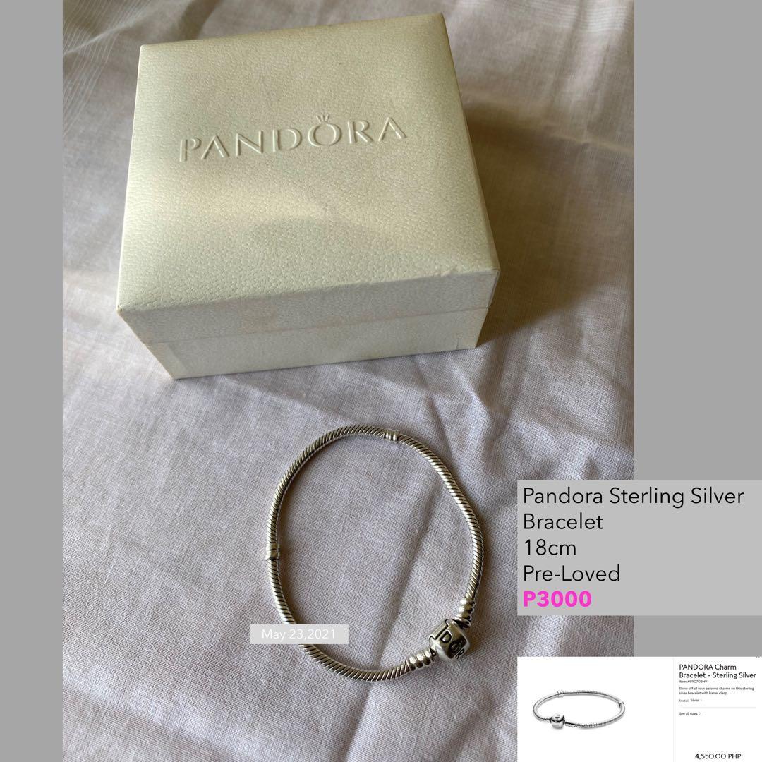 Pre Loved Pandora Bracelet (Category: Bracelets) located in Quezon City. Submitted by shoppley (Listing ID 1089369134, Image 1). Description: Preloved but rarely used size was too big. 18cm Shipping c/o buyer.