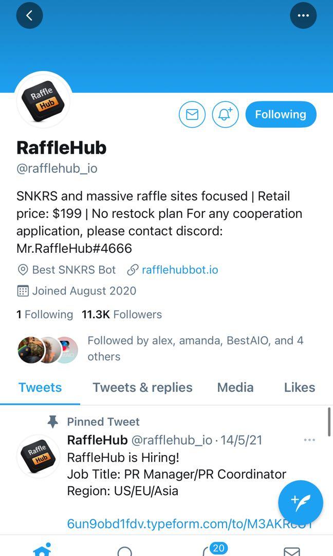 bot raffle snkrs