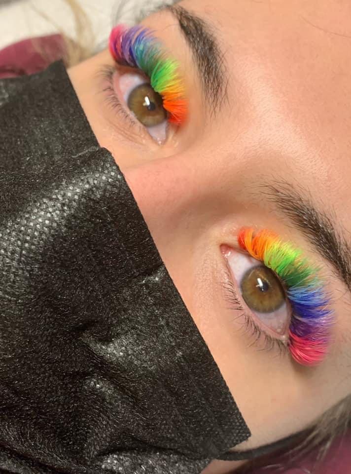 Colored eyelash extensions outlet