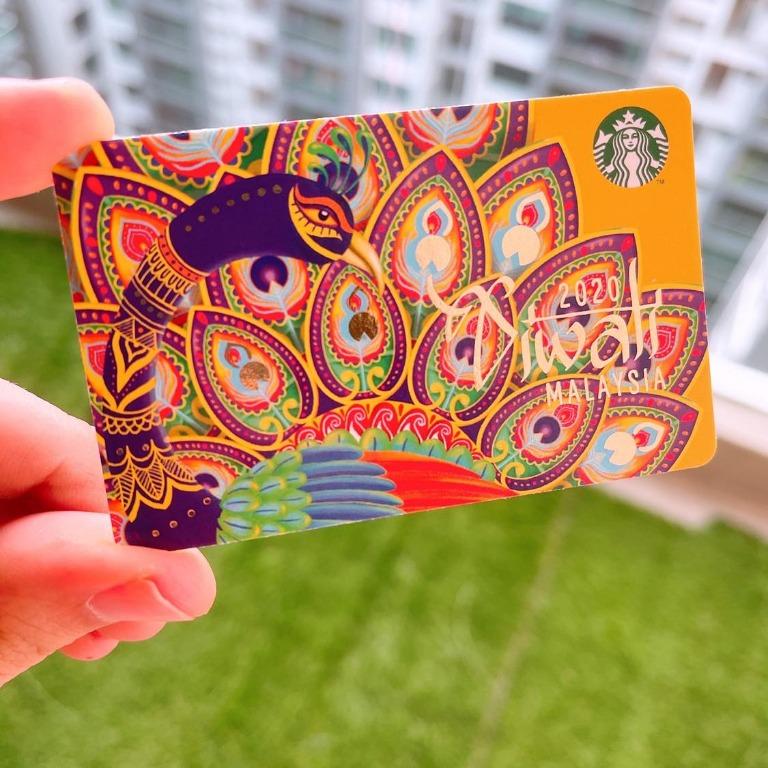 Readystock New Starbucks Malaysia Peacock Rewards Card 2020 Diwali Deepavali Colorfull Beautiful Pin Intact Pin Close Collection Card Kitchen Appliances On Carousell
