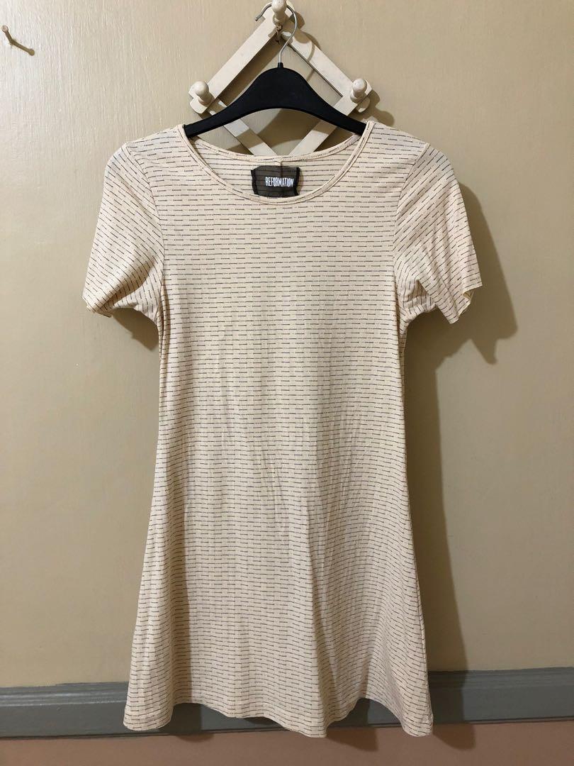 Reformation shirt dress (Category: Dresses) located in Makati City. Submitted by chiniemaralit (Listing ID 1089430409, Image 1). Description: 7/10 condition Fits XS to S .