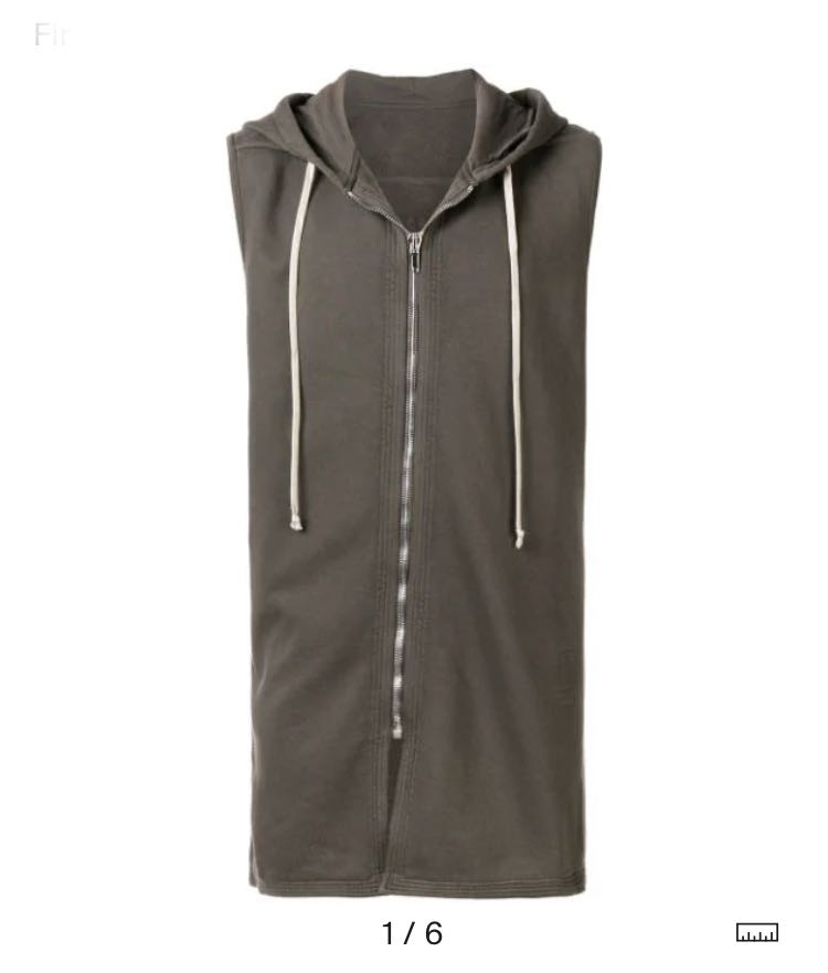 Rick owens hotsell sleeveless hoodie
