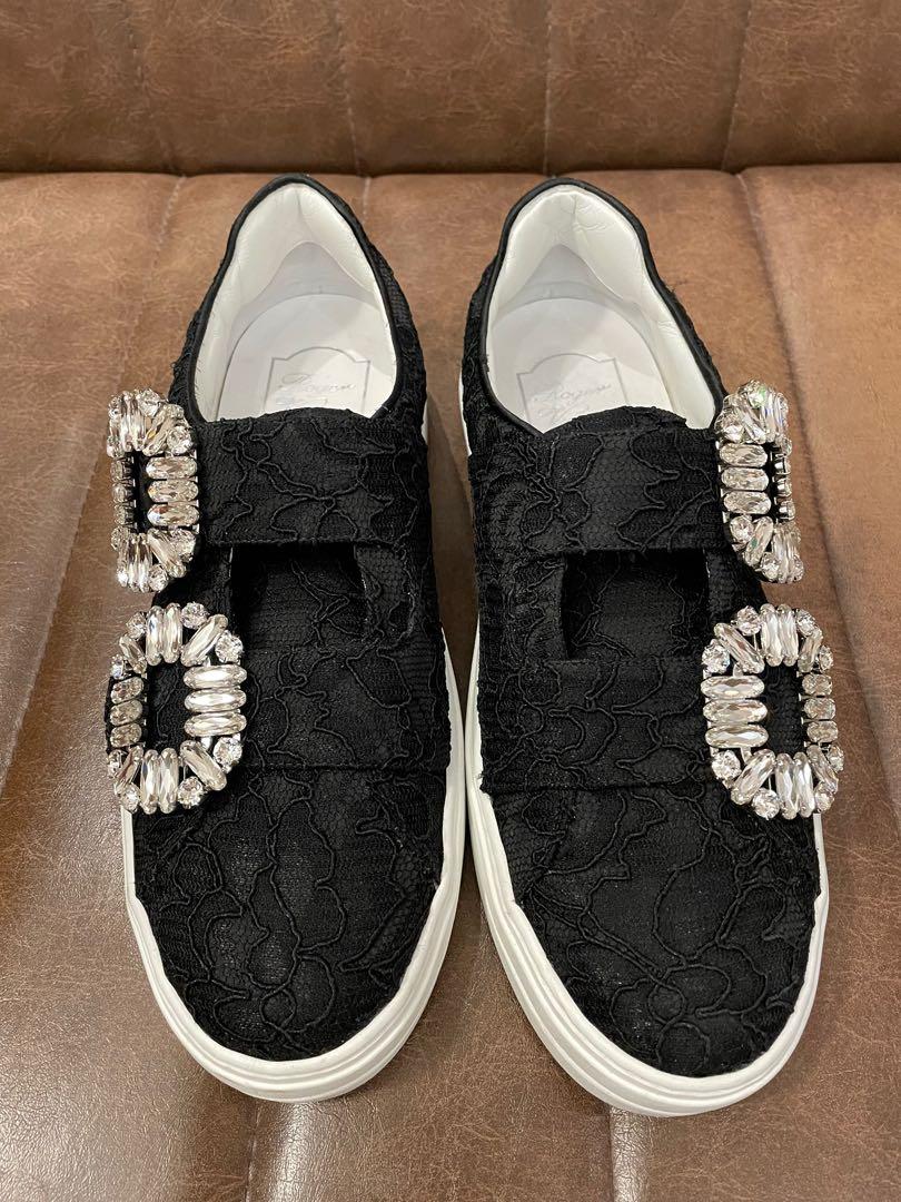 Roger Vivier Sneaky Viv Double Strass Buckle Loafers